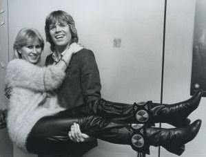 Peter Noone and wife, Mireille, 1982.jpg